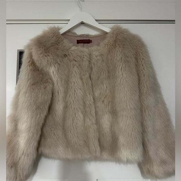 Pale Pink Faux Fur Jacket, XS, n:PHILANTHROPY, excellent condition - Picture 3 of 4